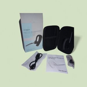 Vogek Interchangeable Single-Ear Bluetooth Headset with Carry Case